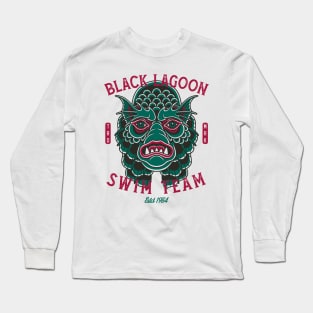 Black Lagoon Swim Team - Vintage Traditional Tattoo - Horror Long Sleeve T-Shirt